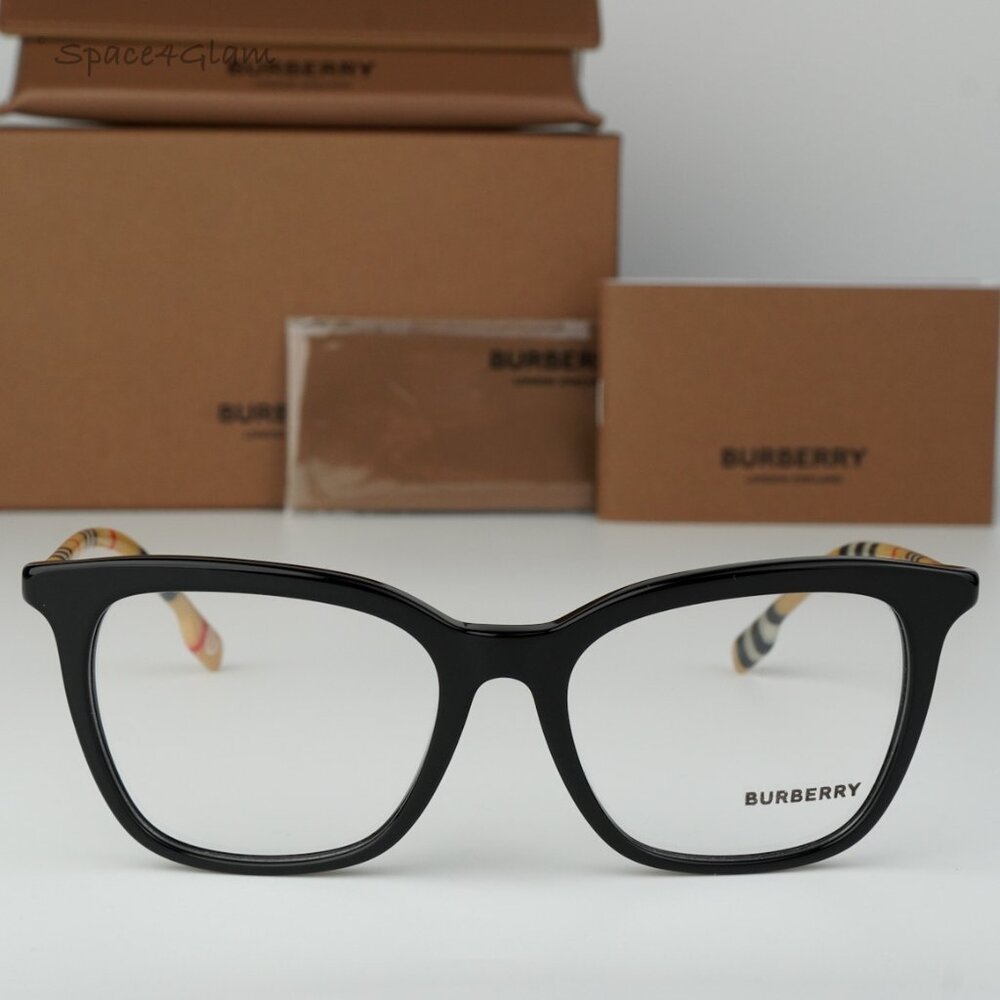 BRAND NEW Burberry BE2390 3853 Black Vintage Check Women Eyeglasses BE 2390 - Picture 2 of 9